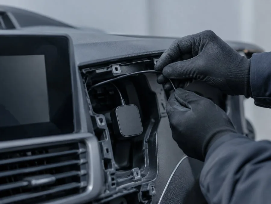 Montage van een GPS-tracker
